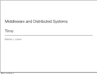 Middleware and Distributed Systems Time