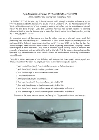 Pan American Airways LATI Substitute Service 1942 Mail Handling and Interception January to July