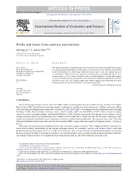 Profits and Losses from Currency Intervention International Review Of
