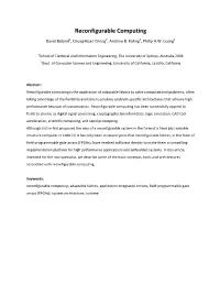 Reconfigurable Computing