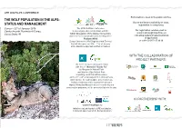 The Wolf Population in the Alps: Status And