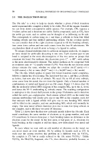 2.1 the 18-ELECTRON RULE the 18E Rule1 Is a Way to Help Us Decide