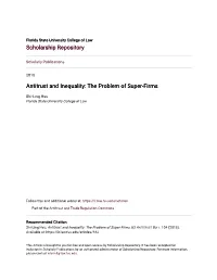 Antitrust and Inequality: the Problem of Super-Firms