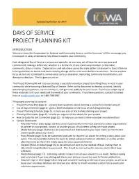 Days of Service Project Planning Kit
