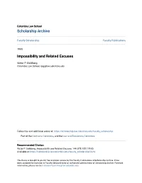 Impossibility and Related Excuses