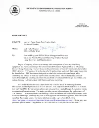 Mercury Lamp Drum-Top Crusher Study Document Number: EPA530-R-06-002