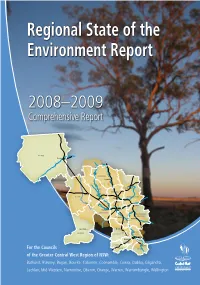 Regional State of the Environment Report for the Councils of Greater Western Region of NSW Regional State of the Environment Report