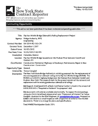 Rip Van Winkle Bridge Sidewalk & Railing Replacement Project