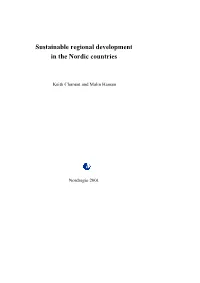 Structures and Prospects in Nordic Regional Economics