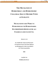 The Mechanism of Hydrophilic and Hydrophobic Colloidal