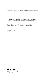 The Unofficial Guide for Authors