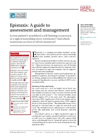 Epistaxis: a Guide to Assessment and Management