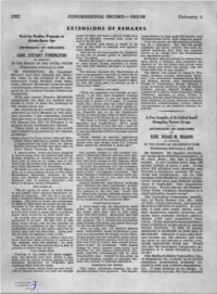 Extensions of Remari(S Hon. Stuart Symington Hon. Noah
