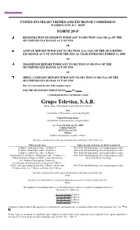 Grupo Televisa, S.A.B. (Exact Name of Registrant As Specified in Its Charter)