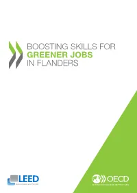 BOOSTING SKILLS for GREENER JOBS in FLANDERS This Paper Is Published Under the Responsibility of the Secretary-General of the OECD