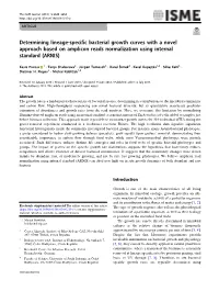 Determining Lineage-Specific Bacterial Growth Curves with a Novel