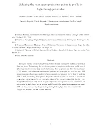 Selecting the Most Appropriate Time Points to Profile in High-Throughput Studies