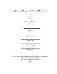 Analytical and Numerical Study of Lindblad Equations