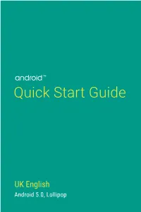 Android Quickstart Guide, Android 5.0 Lollipop