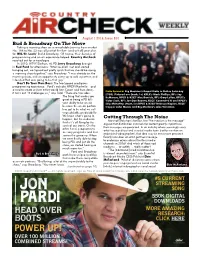 Issue 510 Bud & Broadway on the Move Taking a Morning Show on a Remarkable Journey from Market No