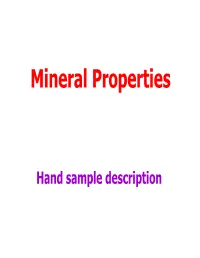 Mineral Properties
