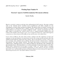 Aspects of Self-Determination Movements in Burma