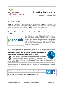 Practice Newsletter Edition 9 – Summer 2019