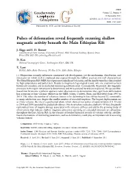 Pulses of Deformation Reveal Frequently Recurring Shallow Magmatic Activity Beneath the Main Ethiopian Rift
