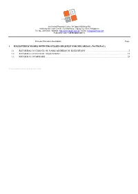 1.1 Recordal of Change of Name/Address of Registrant