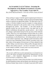 An Acceptable Level of Violence: Assessing the Development of The
