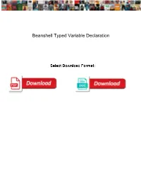 Beanshell Typed Variable Declaration