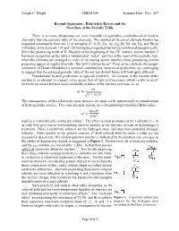 Beyond Oganesson: Relativistic Effects and the Next Row of the Periodic Table