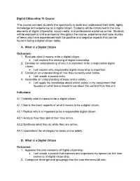 Digital Citizenship 10 Course