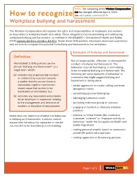 How to Recognize Workplace Bullying and Harassment
