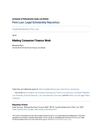 Making Consumer Finance Work