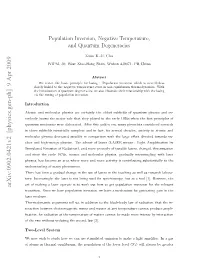 Population Inversion, Negative Temperature, and Quantum