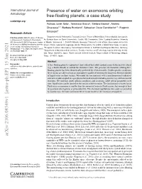 Presence of Water on Exomoons Orbiting Free-Floating Planets