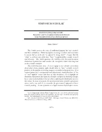 Reinventing Discovery: Patent Law’S Characterizations of and Interventions Upon Science