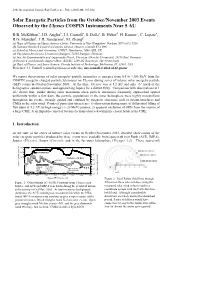 Solar Energetic Particles from the October/November 2003 Events Observed by the Ulysses COSPIN Instruments Near 5 AU