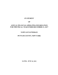 Statement of Annual Financial Operating
