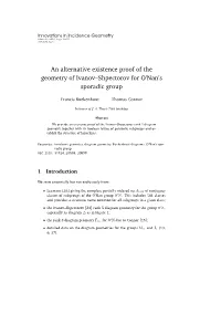 An Alternative Existence Proof of the Geometry of Ivanov–Shpectorov for O'nan's Sporadic Group