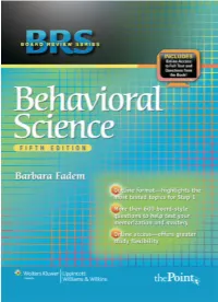 Behavioral Science, Fifth Edition