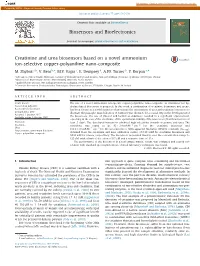 Creatinine and Urea Biosensors Based on a Novel Ammonium Ion-Selective Copper-Polyaniline Nano-Composite
