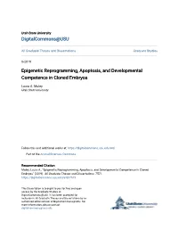 Epigenetic Reprogramming, Apoptosis, and Developmental Competence in Cloned Embryos