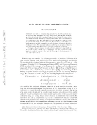 FLAT MODULES OVER VALUATION RINGS 3 S1,...,Sn ∈ R(R) and Y1,...,Yn ∈ F Such That Φ(X) = S1y1 + ··· + Snyn
