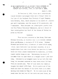 In Re Investigation of an Accideiit Fetch Occurred on the Line of The