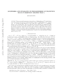 Multipliers and Invariants of Endomorphisms of Projective Space in Dimension Greater Than 1