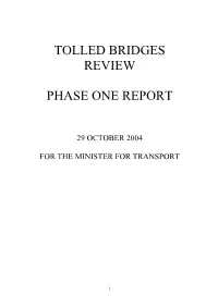 Tolled Bridges Review Phase One Report