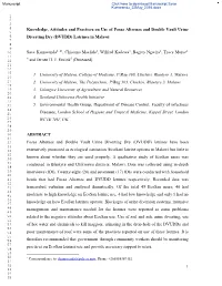 1 Knowledge, Attitudes and Practices on Use of Fossa Alternas And