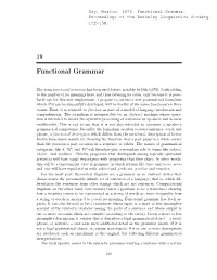Functional Grammar